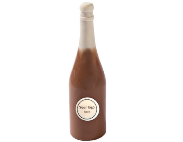 Chocolade Champagnefles met logo