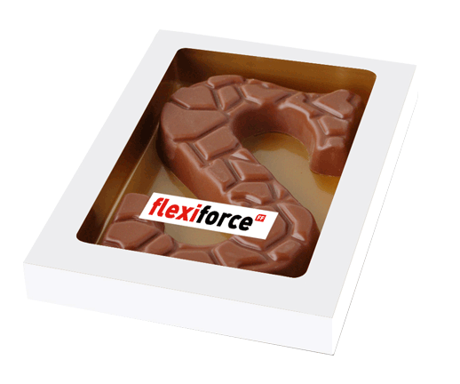 chocoladeletter-met-sticker