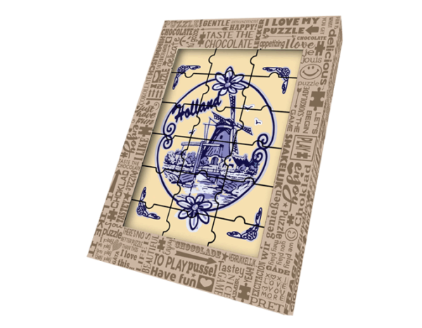 chocoladepuzzel delftsblauw