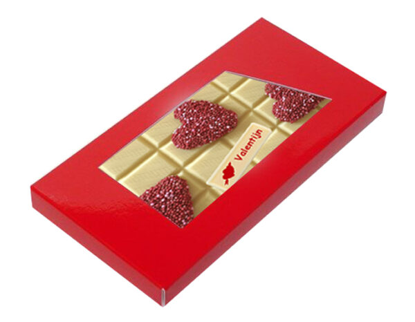 Valentijn chocolade reep in mooi doosje