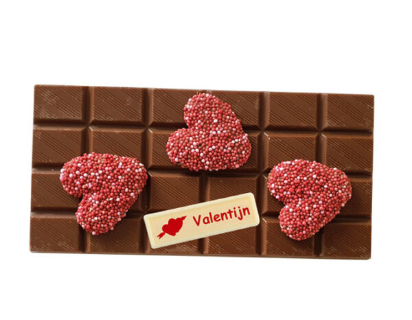 Valentijnreep melkchocolade