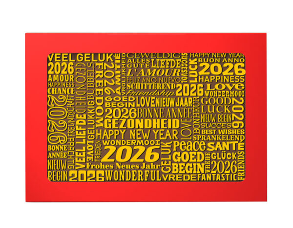 Nieuwjaar chocoladekaart