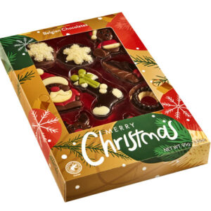 doosje chocolade kerstfiguurtjes