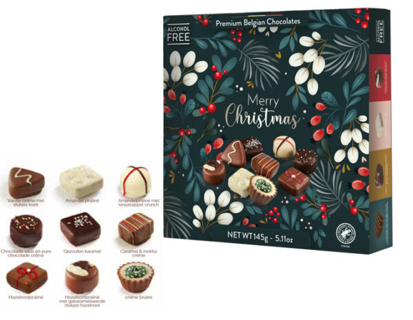overheerlijke kerst bonbons in geschenkdoosje
