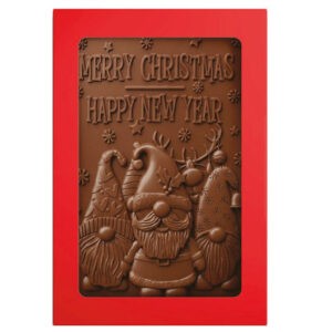 Kerstkaart 2d van overheerlijke chocolade