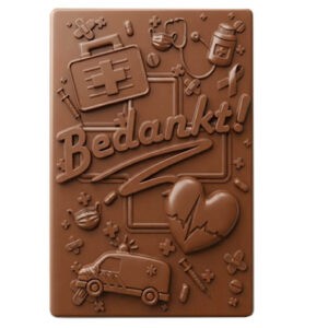 Heerlijke plak chocolade in reliëf
