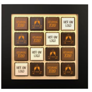 Nieuwjaars pralines met logo